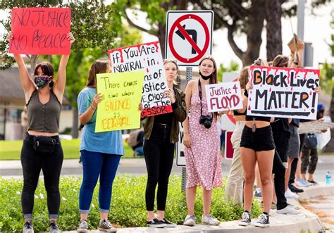 Drivers Honk Support For Marchers At George Floyd Protest In Yorba Linda Orange County Register