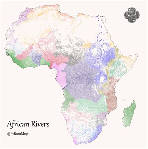 Python Maps On Twitter Rivers Of Africa This Map Shows The Rivers Of