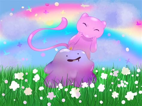 Mew And Ditto By Sh1raru On Deviantart