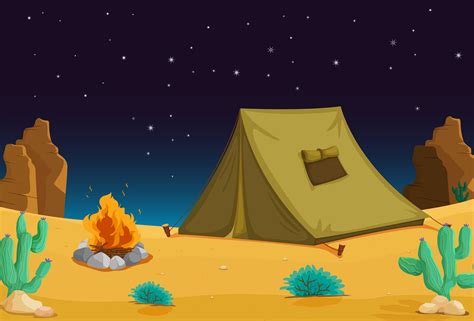 Camping At Night 433821 Vector Art At Vecteezy