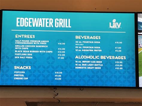Flipboard Photo Super Bowl 54 Concession Prices Revealed