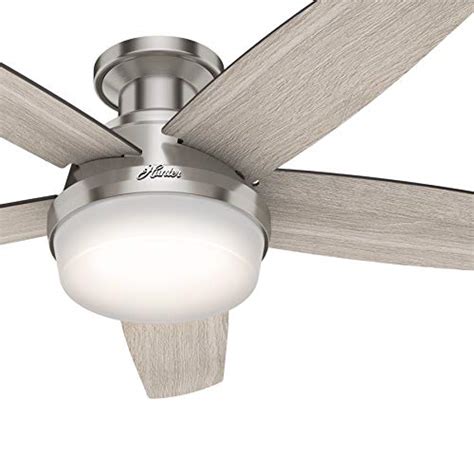 Excellent air movement for a fan this size. Hunter Fan 48 inch Low Profile Brushed Nickel Ceiling Fan ...