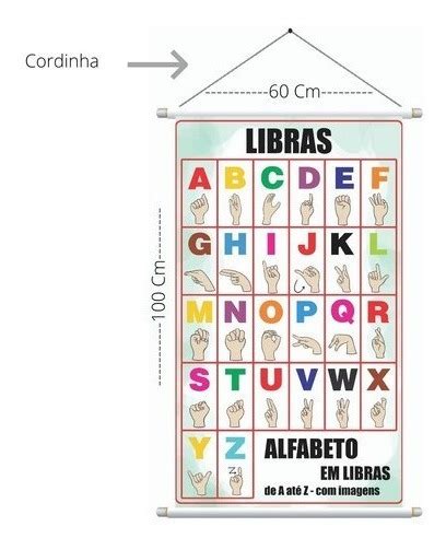 Alfabeto Em Libras Banner Ilustrado Apoio Pedagógico Parcelamento Sem Juros