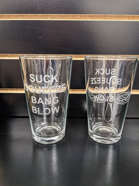 Personalized Pint Glasses Deep Etched Basement Woodworks Inc