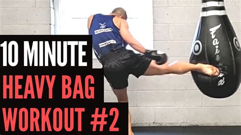10 Minute Heavy Bag Workout Low Kick Combos Youtube