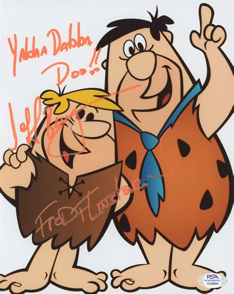 Jeff Bergman Signed The Flintstones 8x10 Photo Inscribed Yabba Dabba