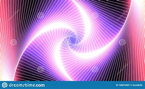 Abstract Neon Laser Tunnel Glowing Pink And Blue Ultraviolet Light