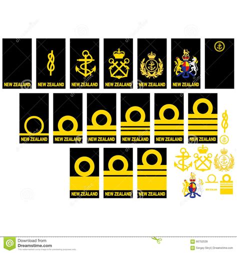Insignia In The Royal Navy Of New Zealand Stock Vector Image 66752539