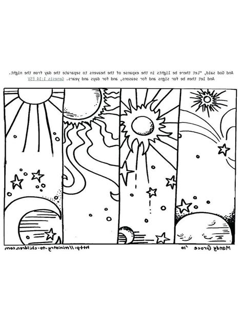 7 Days Of Creation Coloring Pages For Kids The Biblical Accounts Found