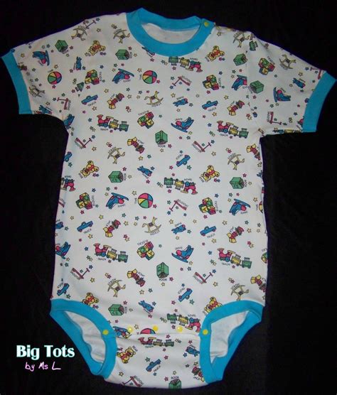 Adult Baby Toys Knit Snap Shoulder Onesuit 38 Msl Big Tots Ebay