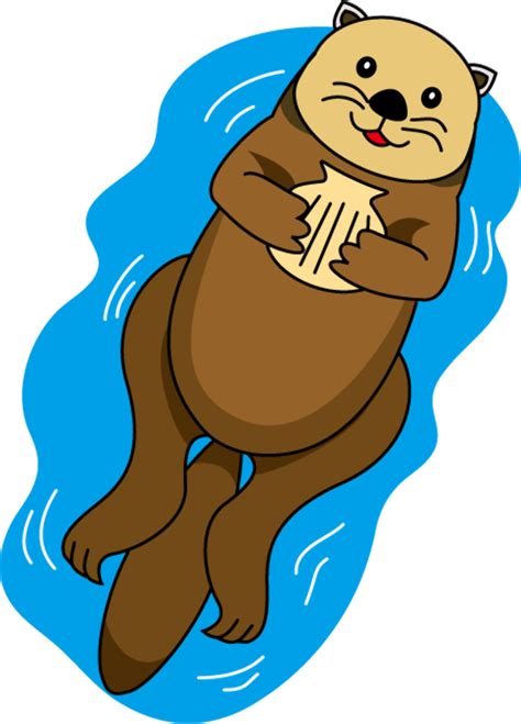 Sea Otter Cartoon Images Cartoon Otter Cute Sea Vexels Set Ai
