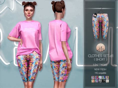 Clothes Set 61 Short Bd239 By Busra Tr At Tsr Sims 4 Updates