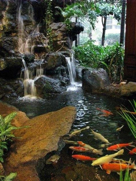Koi Ponds With Waterfalls Popular Koi Ponds In Garden And Lawn
