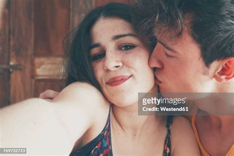 Couple Kissing Selfie Photos And Premium High Res Pictures Getty Images