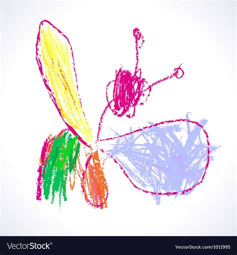 Childrens Drawing Butterflies Vector By Vetryanaya Image 1011995
