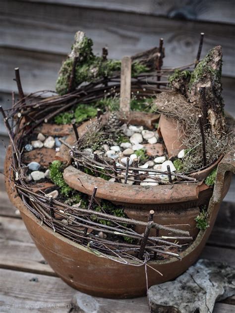 How To Make Broken Pot Fairy Garden The Woodland Wife