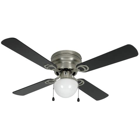 Hunter indoor low profile iv ceiling fan. Satin Nickel 42" Hugger Ceiling Fan w/ Light Kit : 3611