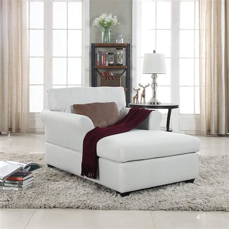 Large Classic Linen Fabric Living Room Chaise Lounge Most Comfortable