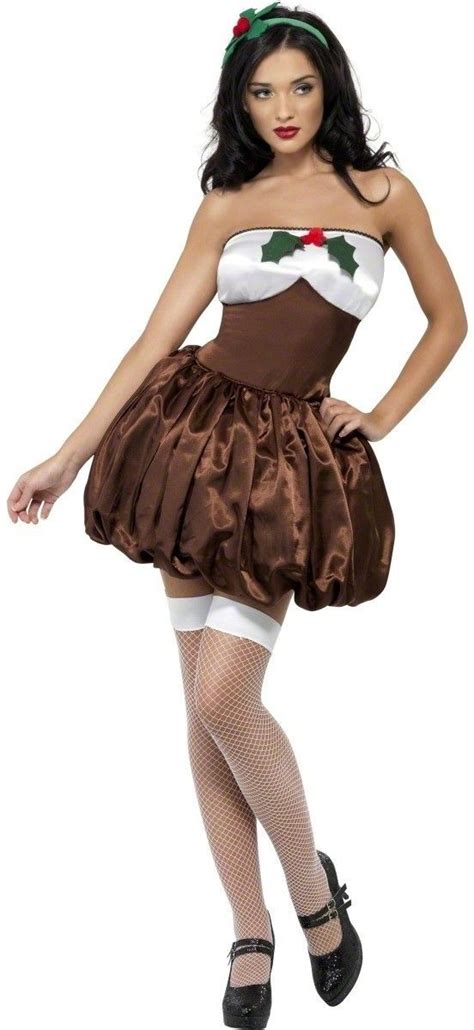 Fever Saucy Pud Costume Ladies Christmas Party Christmas Fancy Dress