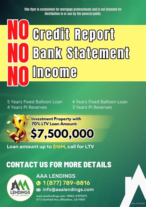 No Doc No Credit-AAA LENDINGS -AAA Capital Investment, Inc. 洛杉矶贷款银行