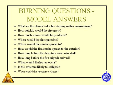 Burning Questions Model Answers