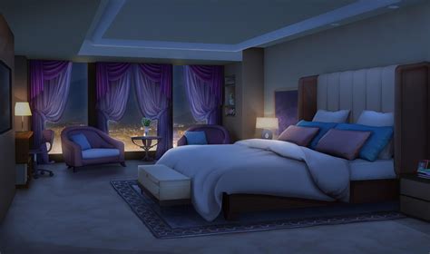 Aesthetic Modern Bedroom Anime Room Background