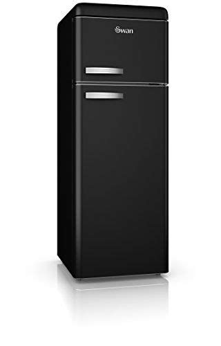 Download fridge interior stock vectors. Swan SR11010BN Retro Top-Mounted Fridge Freezer in Black ...