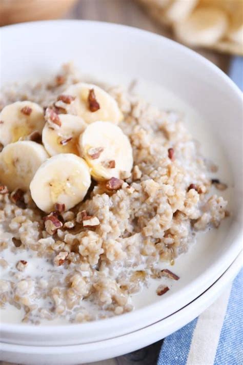 Instant Pot Banana Bread Steel Cut Oats - ML Healthy Cooking