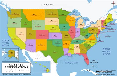 United States Map With State Abbreviations