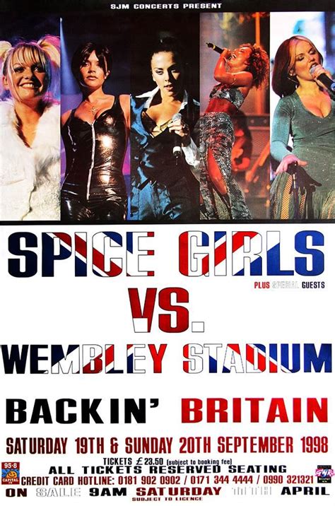 Spice Girls Poster Backin Britain Original Large 60x40 Spice Girls Girl Posters Wembley