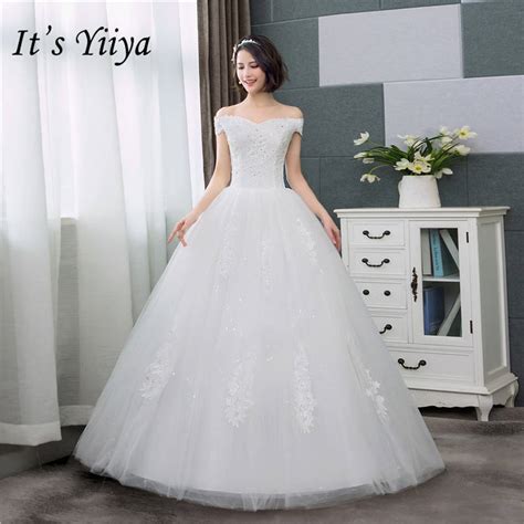 Its Yiiya Wedding Dress New Boat Neck Wedding Dresses Simple Off White