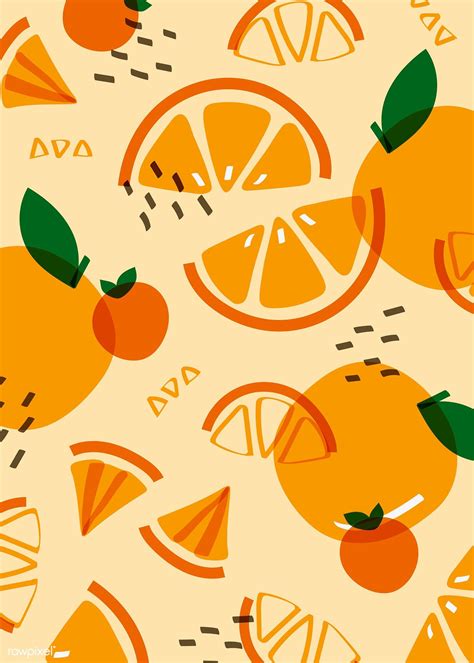 Download Premium Vector Of Tropical Orange Fruit Pattern Vector 845257