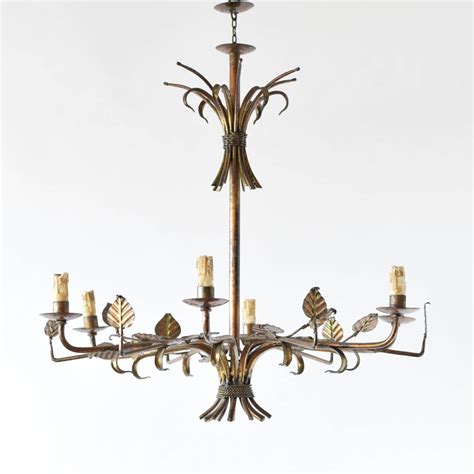 Spanish baroque style chandelier, probably made in the 1930's. Leafy Spanish Chandelier - The Big Chandelier