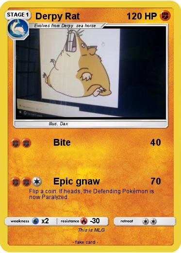 Pokémon Derpy Rat Bite My Pokemon Card