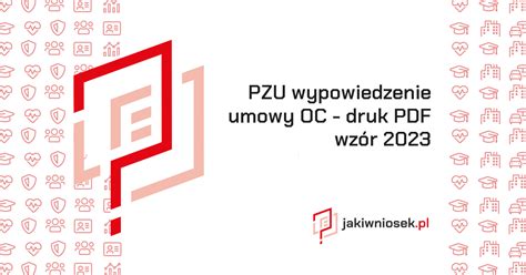 PZU wypowiedzenie OC online mailem i w oddziale druk PDF wzór 2023