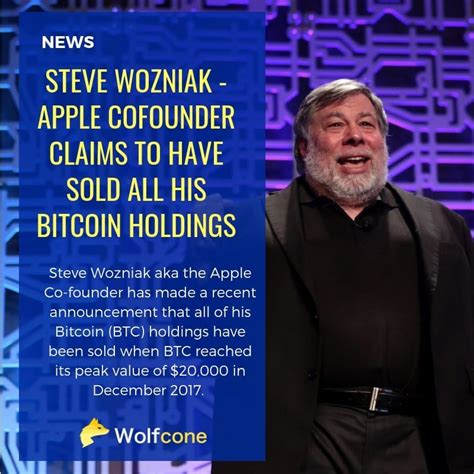 World's leading tech and software company that takes the first steps in implementation of cryptography and cryptopayments for their products. Steve Wozniak - Apple CoFounder claims to have sold all ...