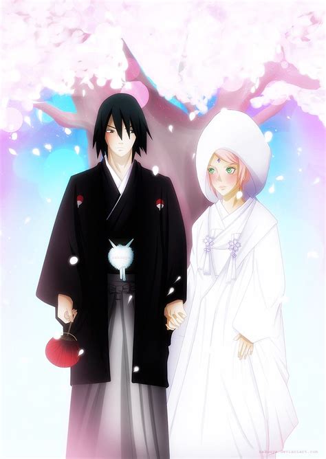 Their Wedding Day Sasusaku Sakura And Sasuke Anime