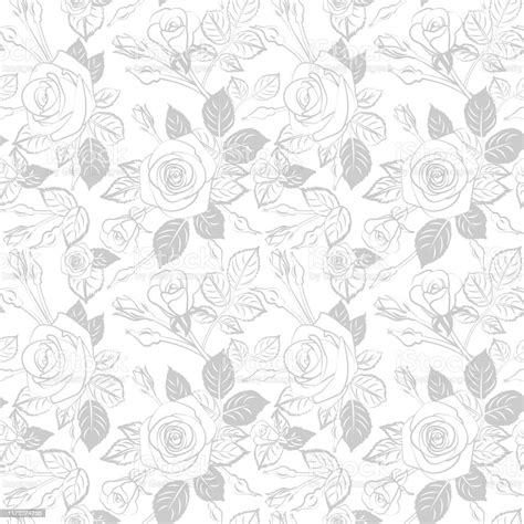 Halftone Roses Pattern Seamless Tile Repeatable Vector Texture