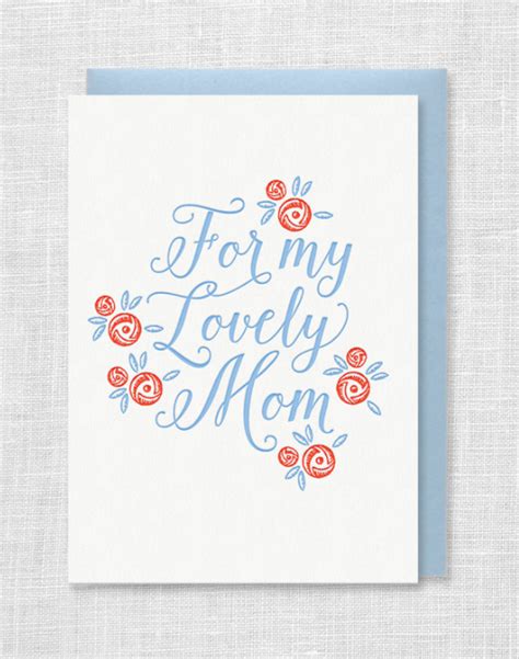 Letterpress Mothers Day Card Etsy