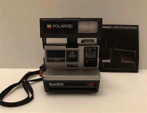 Vintage Polaroid Sun 600 Lms Land Camera W Strapowners Manual And Film