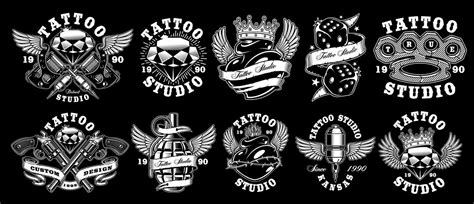 Set Of Custom Tattoo Designs 539482 Vector Art At Vecteezy