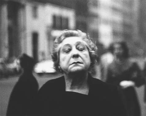 Diane Arbus Woman On The Street With Her Eyes Closed Nyc 1956