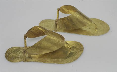 The Ancient Egyptians Were Often Buried With Gold Sandals And Toe Caps Called Stalls ~ Vintage
