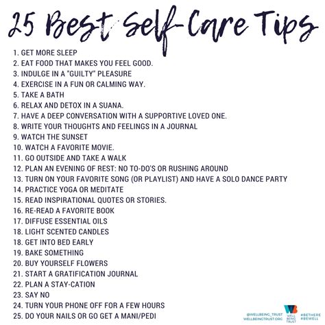25 Best Self Care Tips