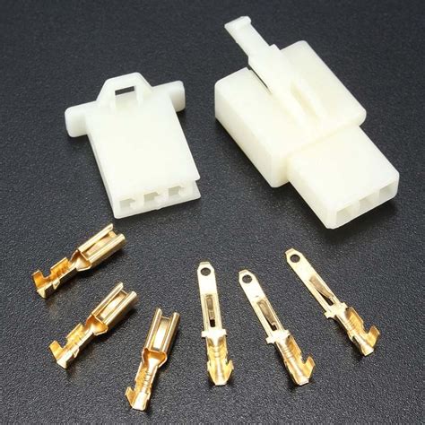 10 Sets 3 Way Electrical Wire Connector Terminal 28 Mm Male Female