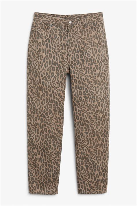 Taiki Leopard Jeans Leopard Print Jeans Monki GB High Jeans High