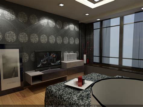 Tv console modern design, extendable to full height. Alumni - PIA College Ipoh, Malaysia