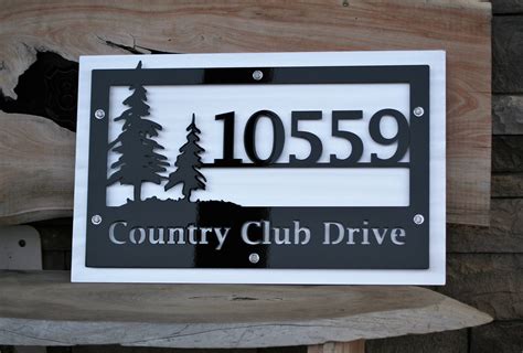 Custom Metal Address Sign Mailboxes Outdoor And Gardening