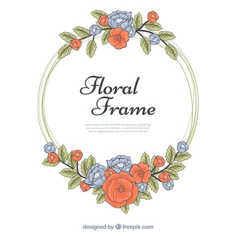 Hand Drawn Floral Frame Free Vector