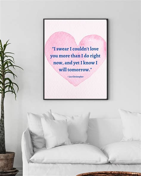 Love Quote I Swear I Couldn T Love You More Than I Etsy